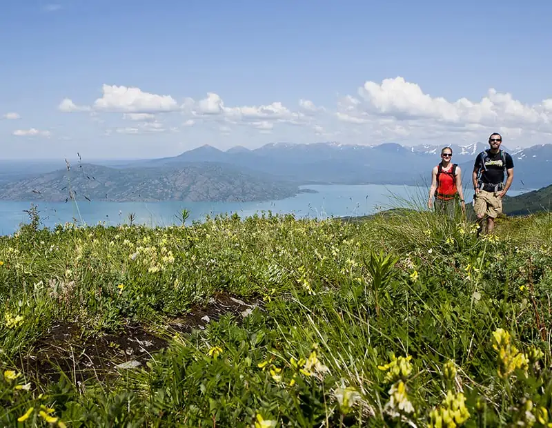 Hiking above Skilak Lake