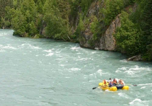 Rafting through the Kenai Canyon