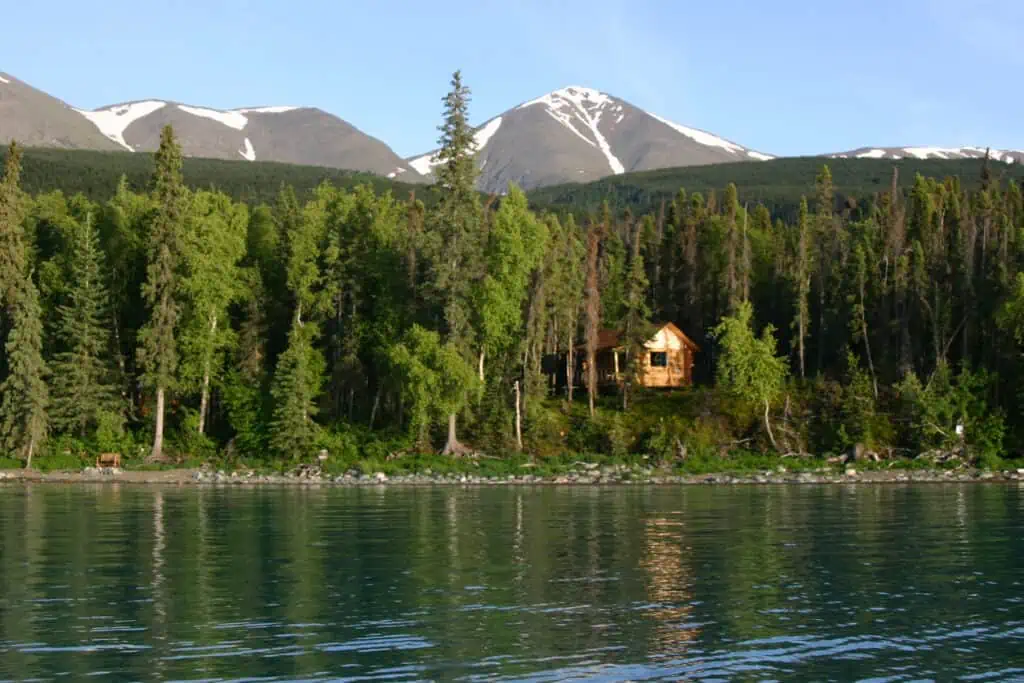 Kenai Backcountry Lodge Cabin Viewed from Skilak Lake