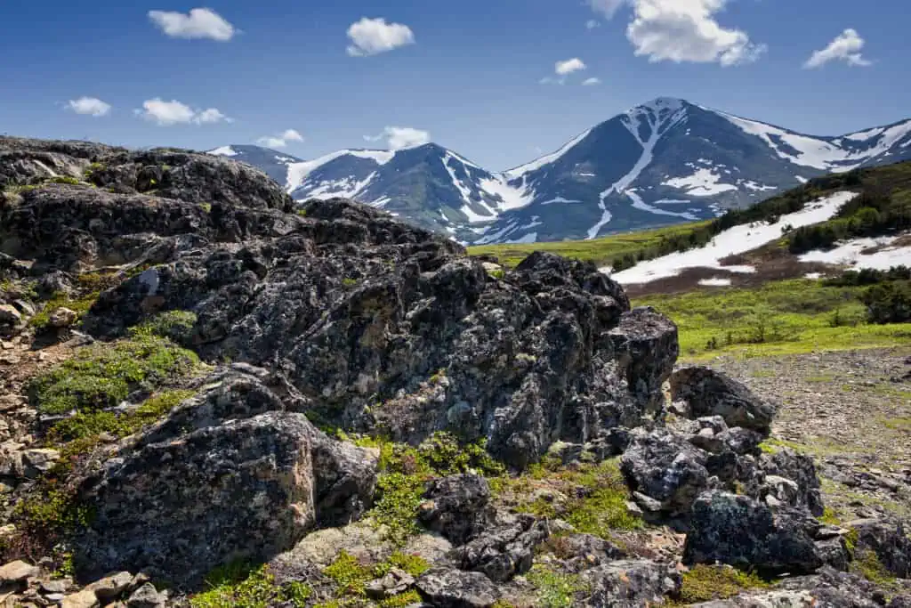 Mountains and rocks in Kenai National Wildlife Refuge