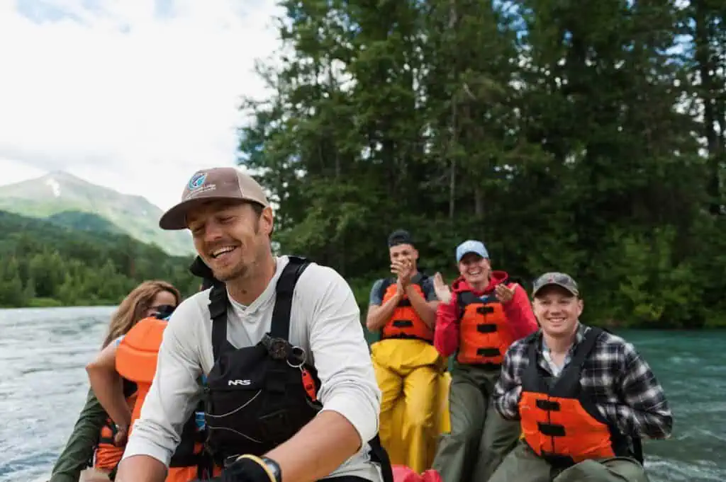 A fun time for the whole group on the Two-Hour Kenai River Scenic Float