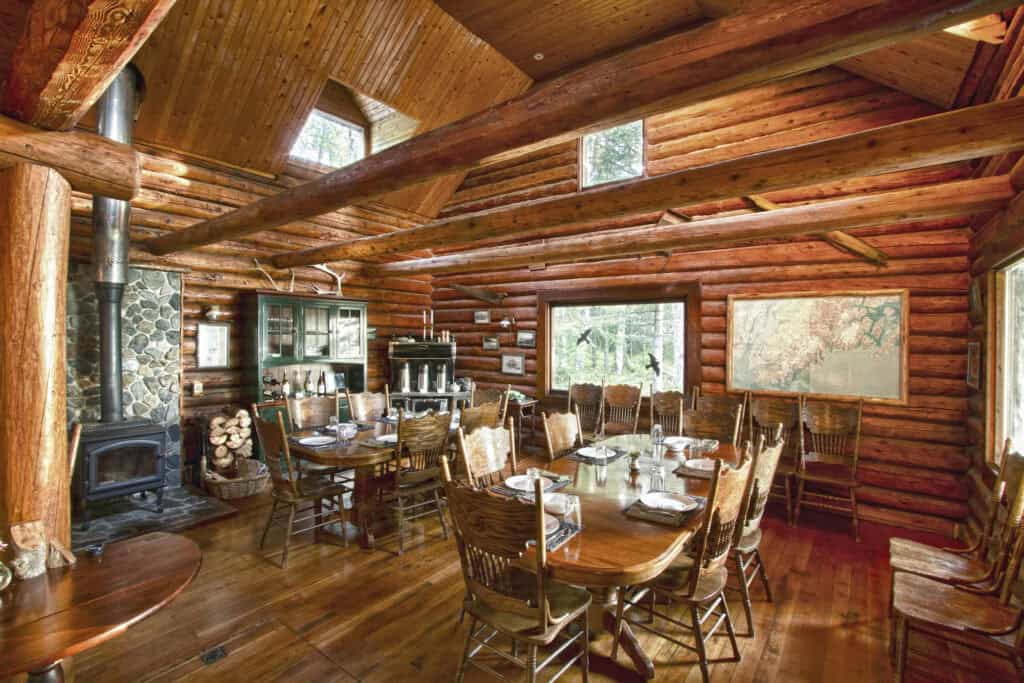 The dining room at Kenai Backcountry Lodge