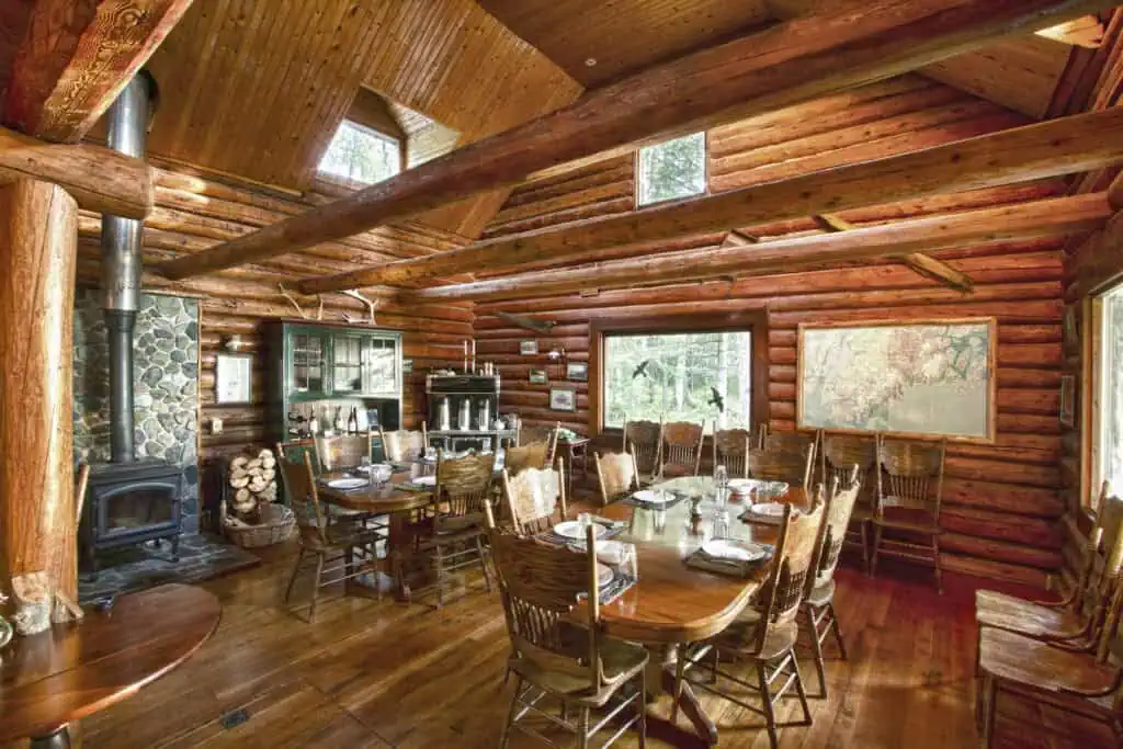 The dining room at Kenai Backcountry Lodge