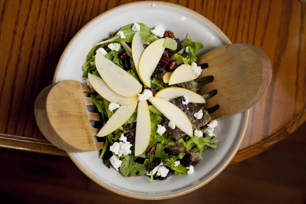 A freshly prepared salad